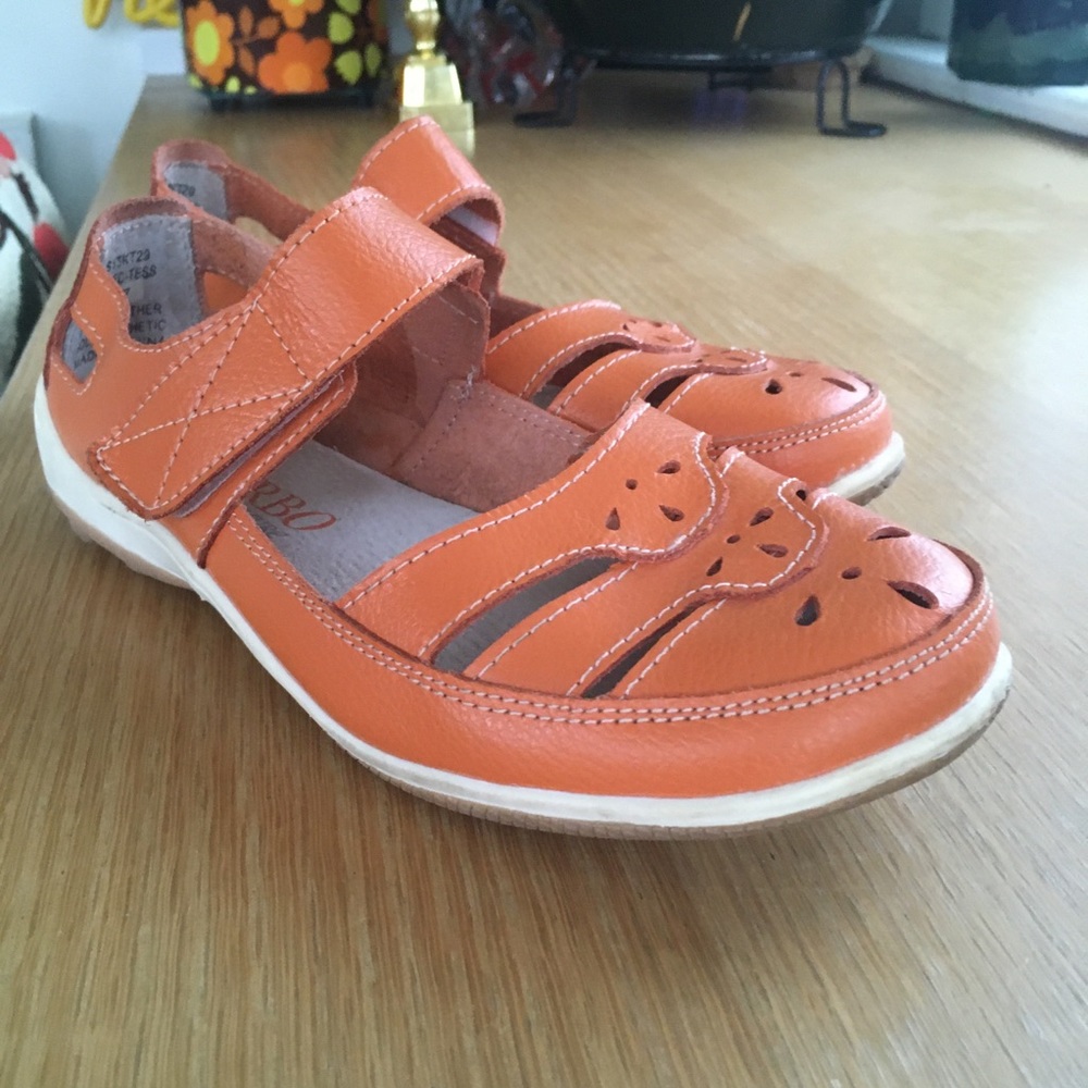 Furbo Leather Mary Jane Orange